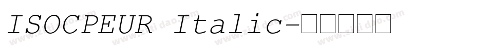 ISOCPEUR Italic字体转换